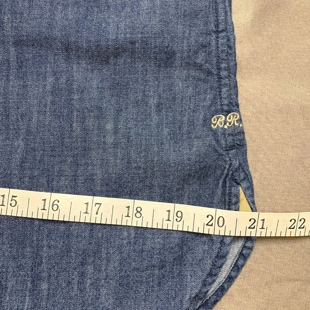 Banana Republic Heritage Denim Shirt Medium Tall Men's Long Sleeve Button Down